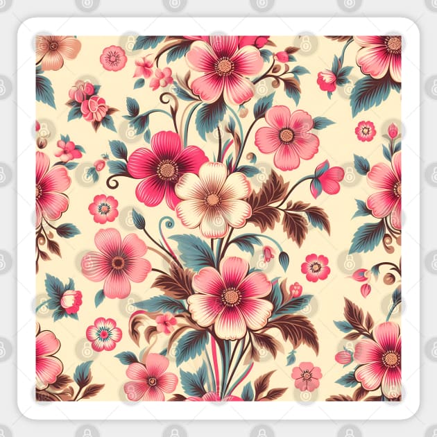 Pink Flowers Sticker by Jenni Arts